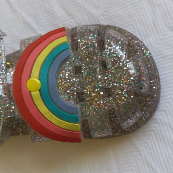 babyGap rainbow glitter sparkle jelly sandals toddler girls size 5 - Picture 8 of 9